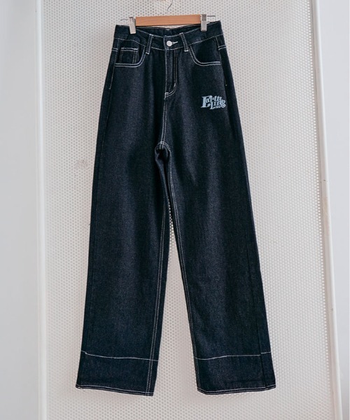 ジーンズ デニム デニムパンツ 裾裏 チェック柄 レディース : ZOZOTOWN