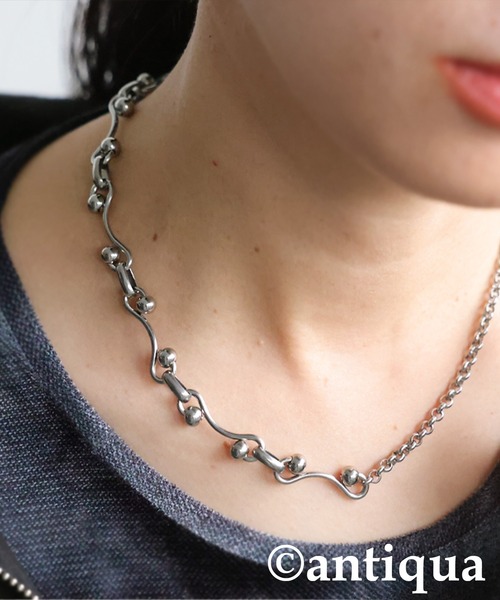 antiqua ネックレス シルバーチェーンネックレス レディース