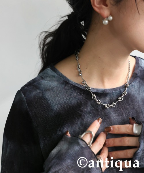 Antidate シルバー チェーンネックレス antiqua ネックレス シルバーチェーンネックレス レディース