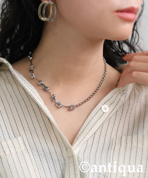 Antidate シルバー チェーンネックレス antiqua ネックレス シルバーチェーンネックレス レディース
