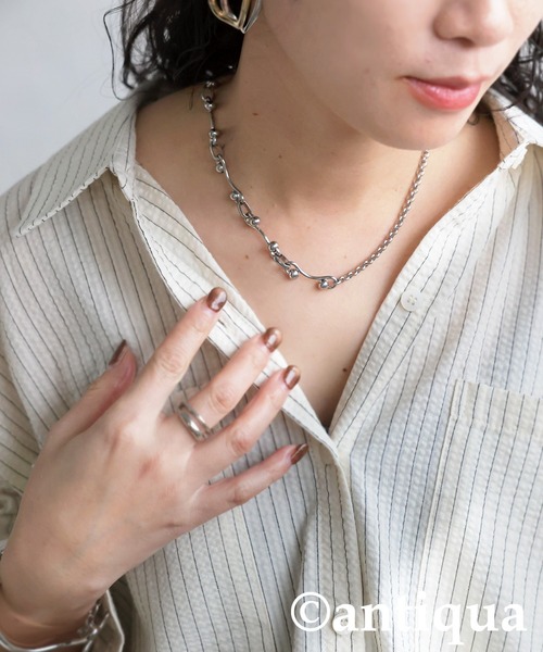 antiqua ネックレス シルバーチェーンネックレス レディース