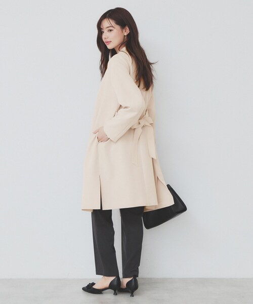 index（インデックス） ノーカラーコート コート ストレッチノーカラー