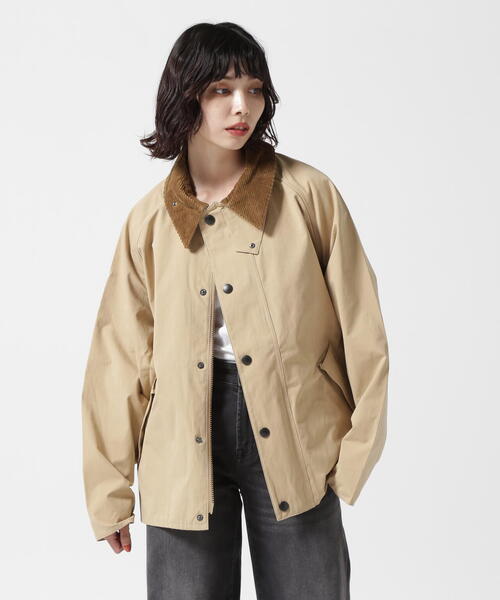 Barbour バブアー別注SPEY ピーチスキン 中綿ブルゾン コーデュロイ襟 Barbour（バブアー） ブルゾン アウター TRANSPORT/ピーチスキン