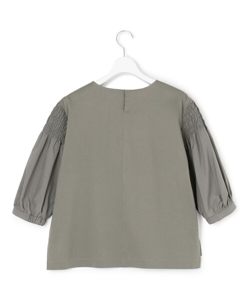 23区 tシャツ 「汗じみ防止/洗える」ギャザーディテール カットソー