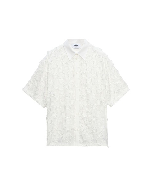 MSGM（エムエスジーエム） シャツ 3D SUNNY マクラメコットンポプリン