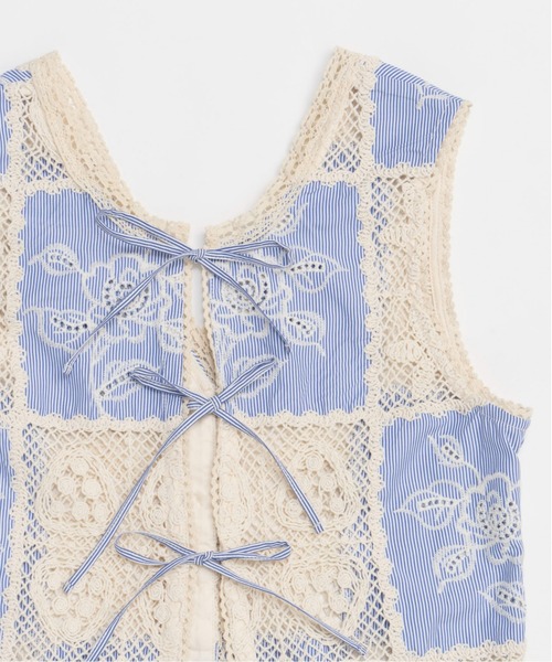 MAISON SPECIAL ベスト ジレ 2way Embroidery Vest/2WAYエン