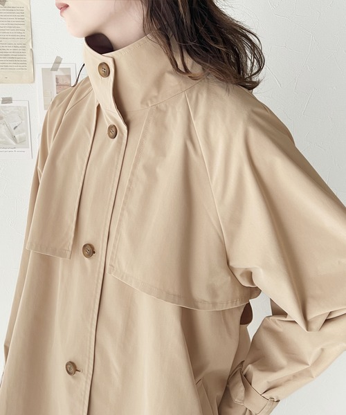 「classicalelf」 トレンチコート MEDIUM アイボリー レディース_画像2