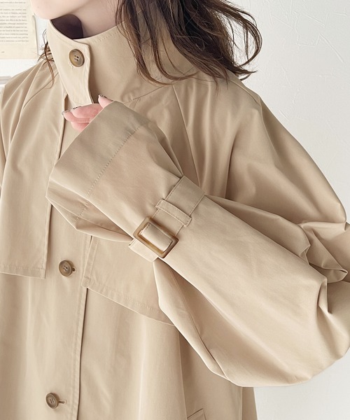 「classicalelf」 トレンチコート MEDIUM アイボリー レディース_画像4