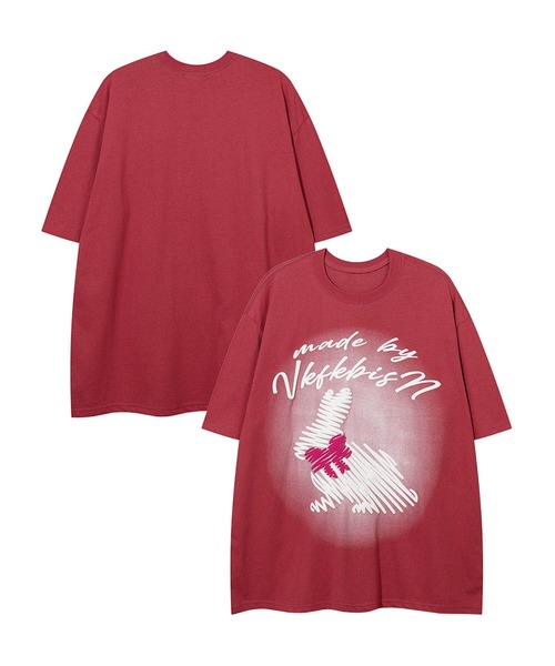 tシャツ シャドウラビットプリントTシャツ メンズ レディース