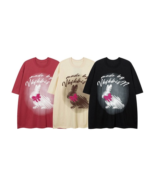 tシャツ シャドウラビットプリントTシャツ メンズ レディース