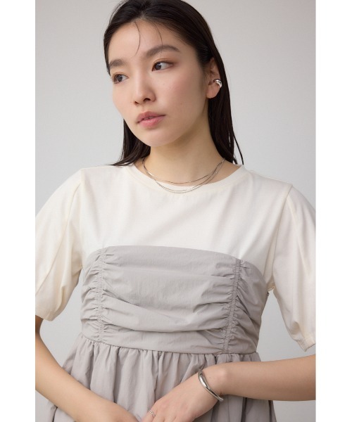 AZUL BY MOUSSY tシャツ ペプラムバルーントップス レディース