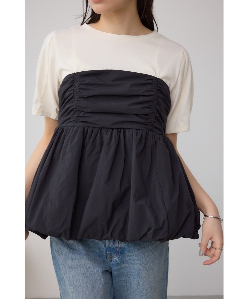 tシャツ ペプラムバルーントップス レディース AZUL BY MOUSSY tシャツ ペプラムバルーントップス レディース
