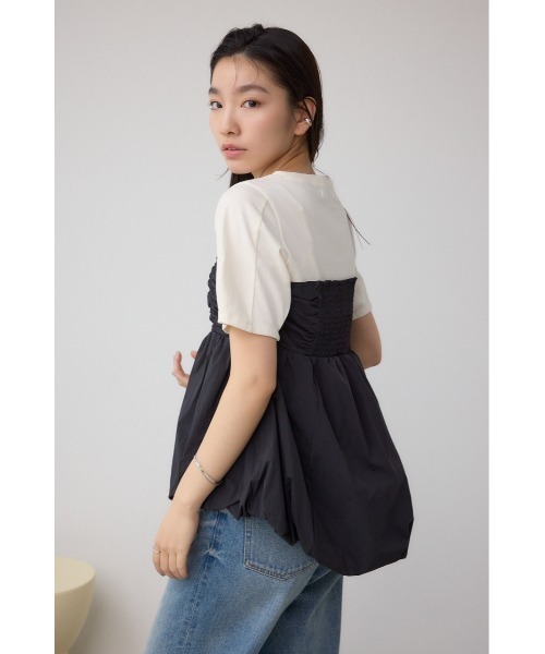 tシャツ ペプラムバルーントップス レディース AZUL BY MOUSSY tシャツ ペプラムバルーントップス レディース