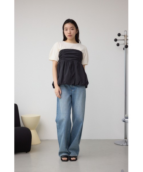 tシャツ ペプラムバルーントップス レディース AZUL BY MOUSSY tシャツ ペプラムバルーントップス レディース