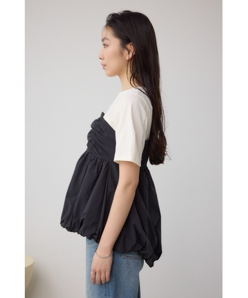 AZUL BY MOUSSY tシャツ ペプラムバルーントップス レディース