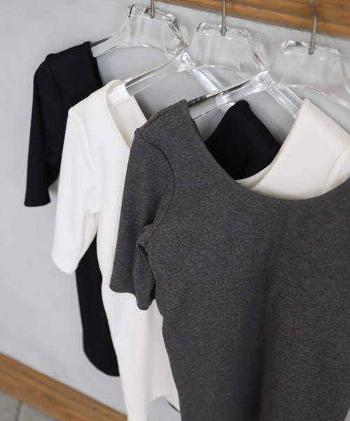 select MOCA（セレクトモカ） tシャツ バックオープンカップ付きハーフ