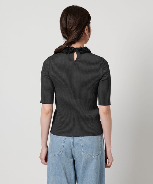 UNITED ARROWS ニット セーター レディ フラワー チュール