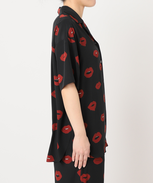 美品　HARDY NOIR 21ssデザインシアーブラウス　メッシュ　刺繍Hロゴ 美品 HARDY NOIR 21ssデザインシアーブラウス メッシュ 刺繍Hロゴ