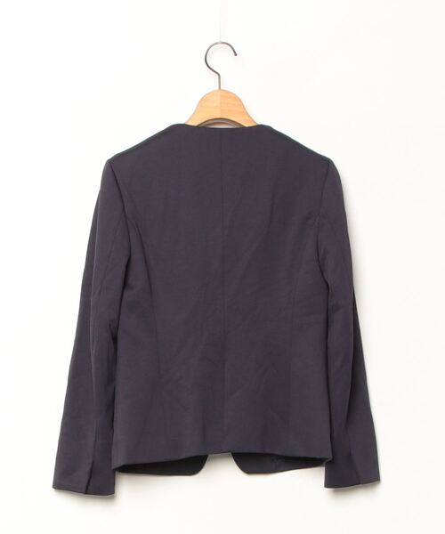 【人気⭐GREEN LABEL RELAXING】紺　ノーカラージャケット　36 green label relaxing 「green relaxing」 ノーカラージャケット