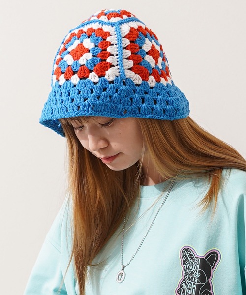 帽子 ハット カラフル クロシェハット / Colorful Crochet Hat メンズ