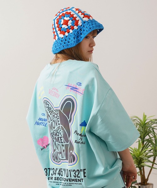 帽子 ハット カラフル クロシェハット / Colorful Crochet Hat メンズ