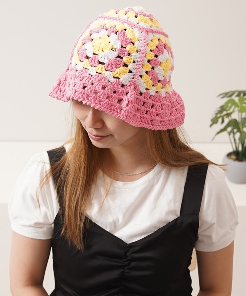 帽子 sex hippies crochet hat 帽子 ハット カラフル クロシェハット / Colorful Crochet Hat メンズ