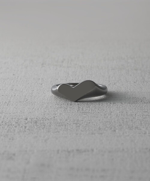 指輪 リング Signet Heart Ring レディースの画像
