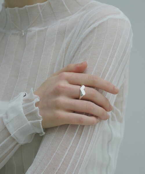指輪 リング Signet Heart Ring レディースの画像