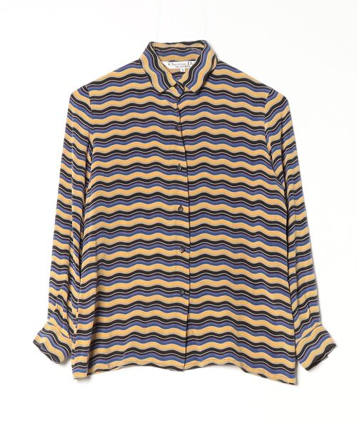 「Christian Dior」 長袖シャツ M オレンジ レディース