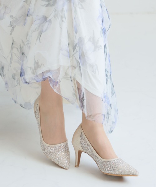 jurer パンプス キラキラグリッターチュールパンプス : ZOZOTOWN Yahoo