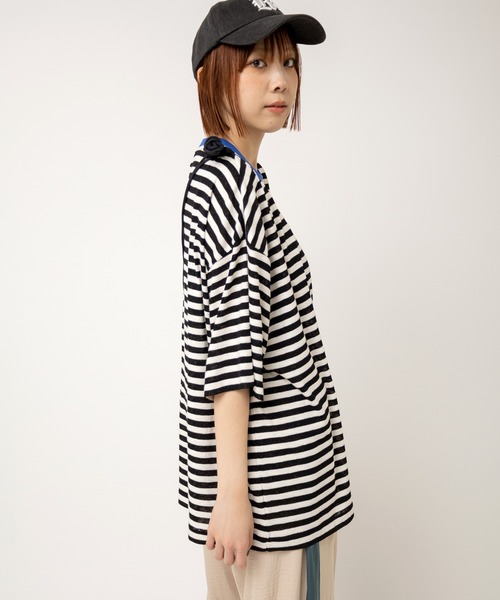 tシャツ M2527 ボーダーBIGポケT レディース RNA tシャツ M2527 ボーダーBIGポケT レディース : ZOZOTOWN