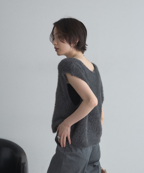 &. NOSTALGIA ベスト ジレ 「ZOZO限定」シャギーニットベスト