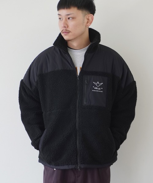 「Mark Gonzales」 ジップアップブルゾン L ブラック メンズ_画像3