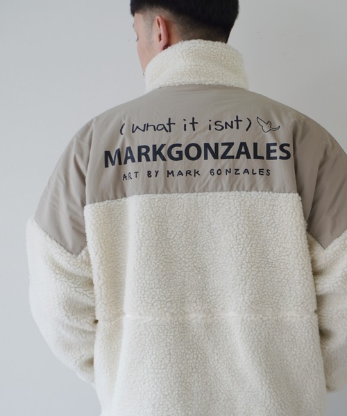 「Mark Gonzales」 ジップアップブルゾン L ブラック メンズ_画像6