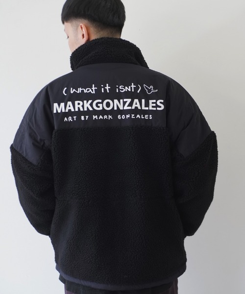 「Mark Gonzales」 ジップアップブルゾン L ブラック メンズ_画像9