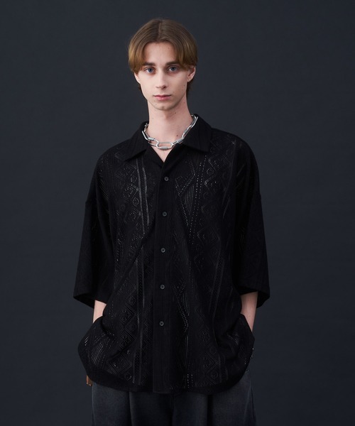 「KUUUPY」 半袖シャツ SMALL ブルー メンズ_画像3