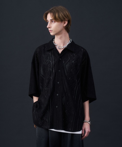 「KUUUPY」 半袖シャツ SMALL ブルー メンズ_画像4