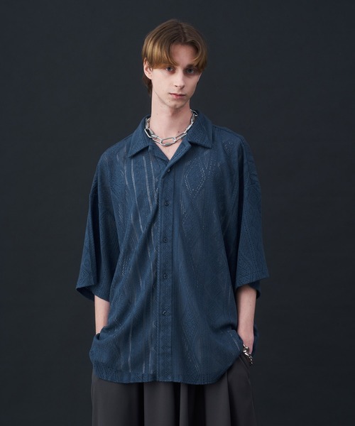 「KUUUPY」 半袖シャツ SMALL ブルー メンズ_画像9