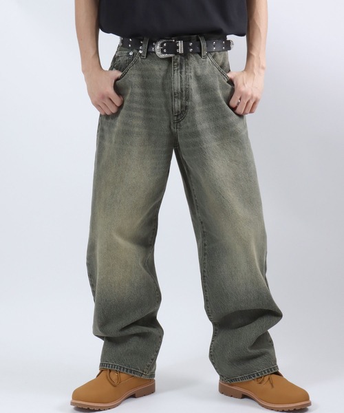 EDWIN（エドウィン） ワイドパンツ ジーンズ ヴィンテージウォッシュ