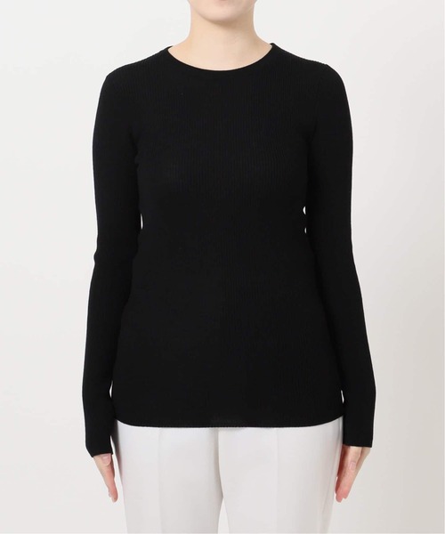 美品 NOBLE ノーブル シルクカシミヤ ソフトワイドリブニット 追加》YAK/ヤク ワイドVネックニット 3（ニット／セーター）｜NOBLE