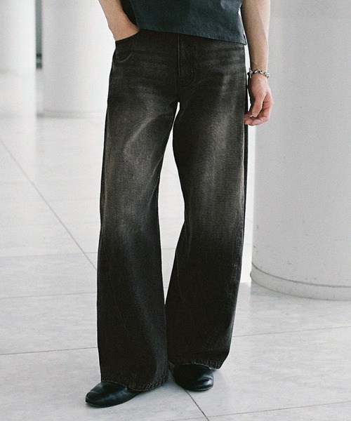 WYM LIDNM 「WYM LIDNM」 加工デニムパンツ M グレー メンズ