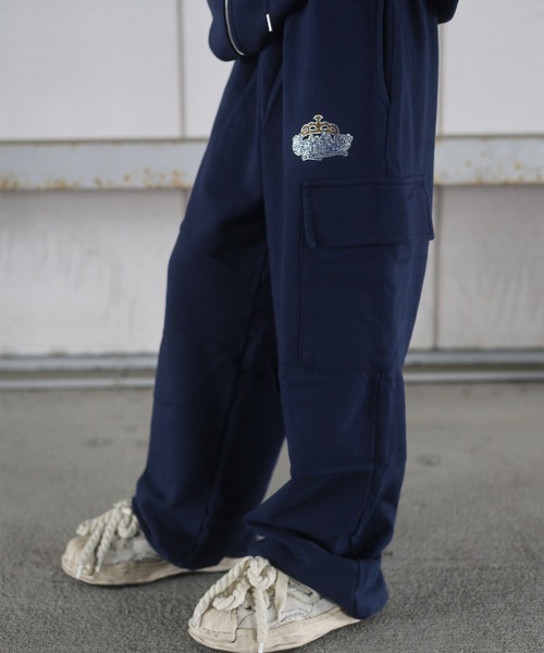 ATMARK カーゴパンツ 「フリーサイズ / UNISEX クラウンロゴライン