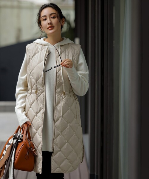 UNFILO（アンフィーロ） ダウンベスト「TAIONコラボ」 LARGE ベージュ