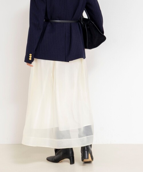 NOLLEY'S（ノーリーズ） スカート ウォッシャブルオーガンジーフレア