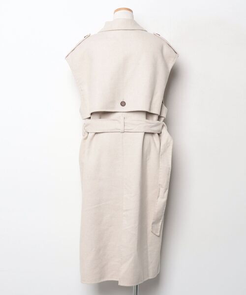 「KBF」 トレンチコート ONE アイボリー レディース_画像2