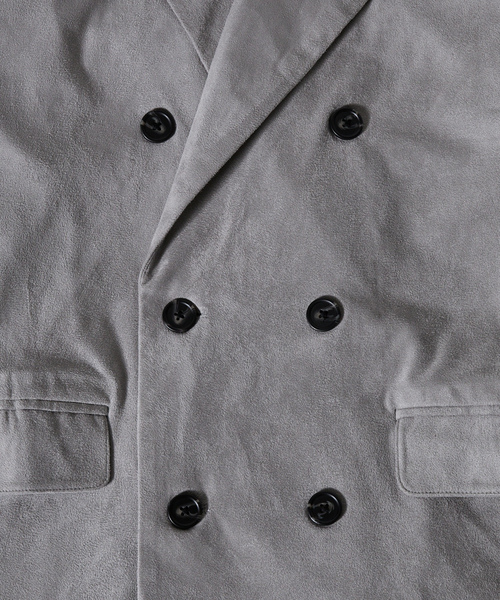 「CLEL」 テーラードジャケット X-SMALL アッシュグレー メンズ_画像5