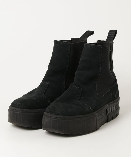 【美品】PUMA / プーマ　厚底　黒　ブラック　ショートブーツ　23㎝ PUMA（プーマ） ショートブーツ 23.0cm ブラック系その他 レディース