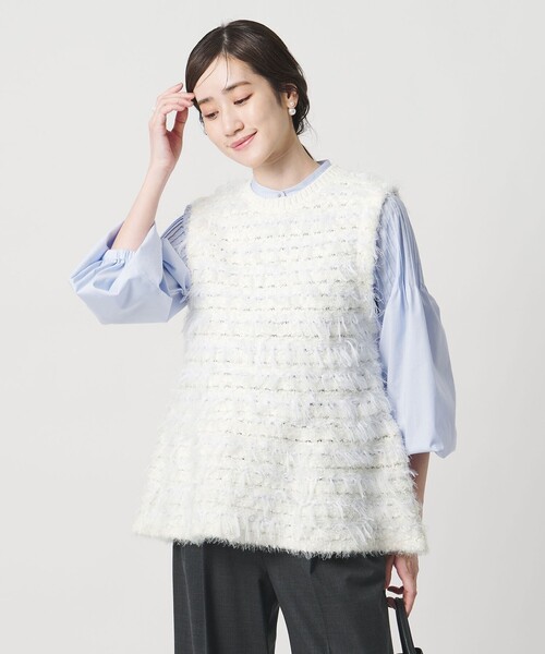 新品 ユナイテッドアローズ ペプラムベスト ジレ UNITED ARROWS UNITED ARROWS（ユナイテッドアローズ） ベスト ジレ ペプラム ニット