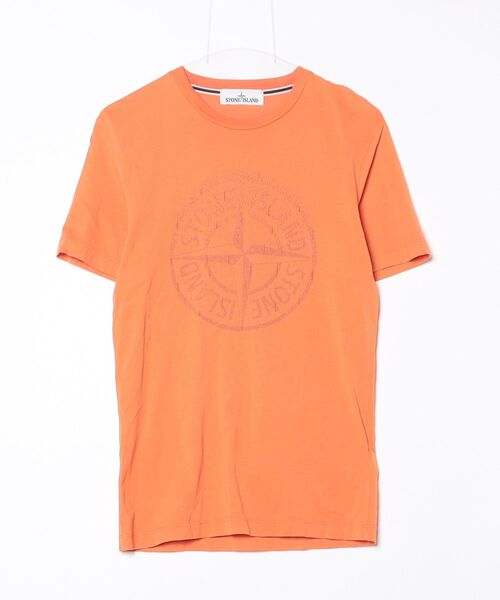 STONE ISLAND（ストーン アイランド） 半袖Tシャツ S オレンジ メンズ 