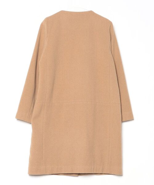 「NEI」 ノーカラーコート S ブラウン レディース_画像2